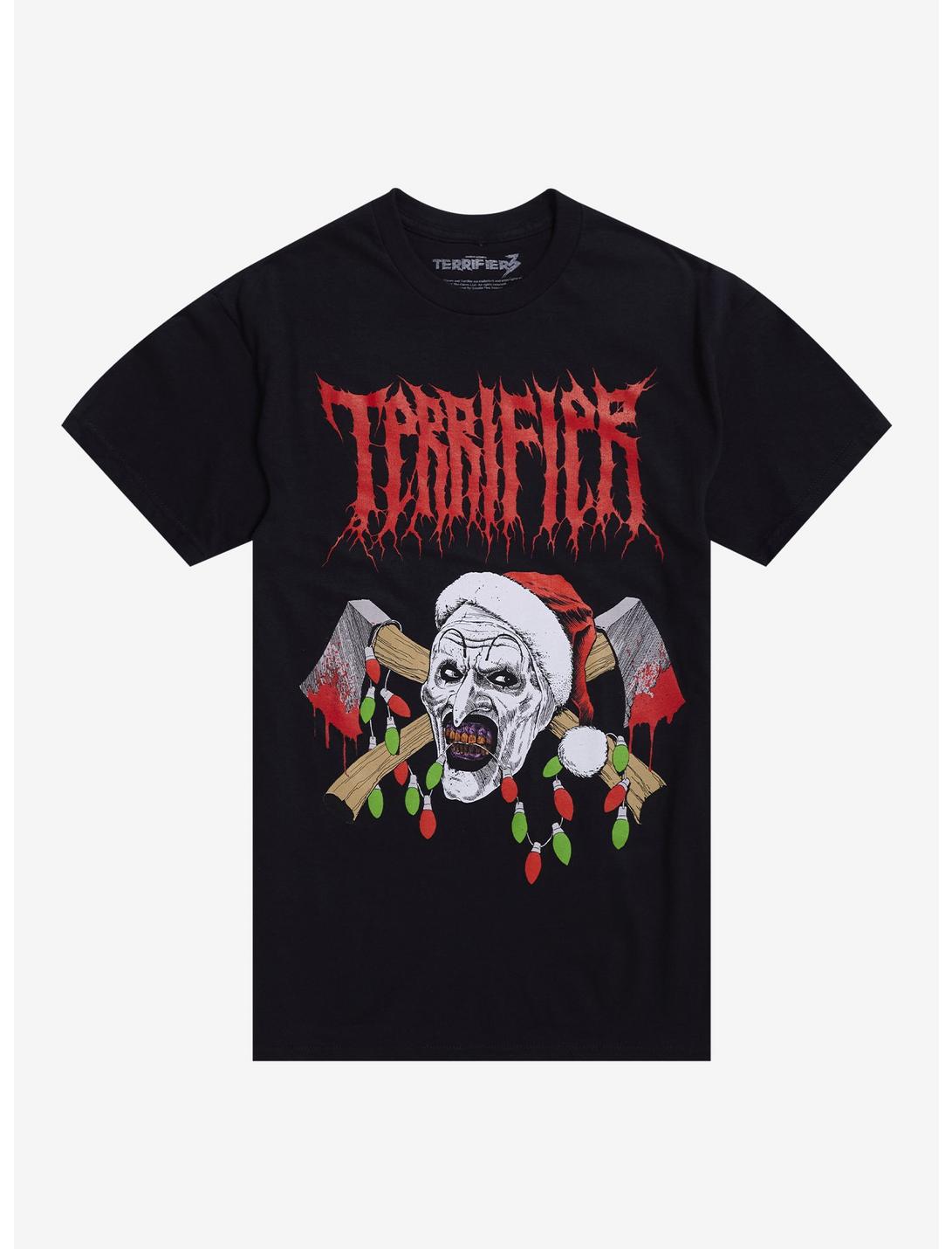 Terrifier 3 Santa Holiday Lights Axe T-Shirt By Sawblade