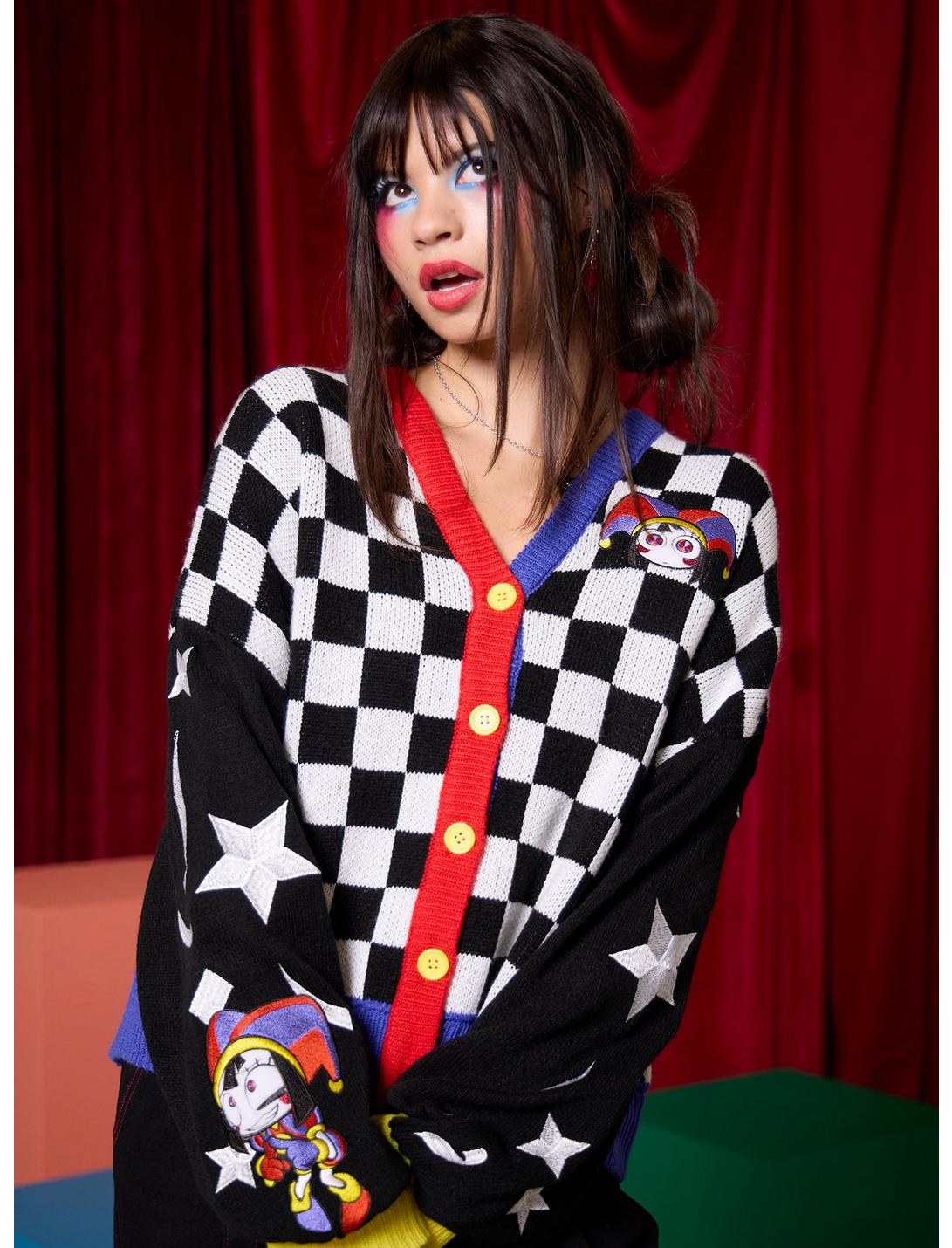 The Amazing Digital Circus Pomni Checker Girls Cardigan