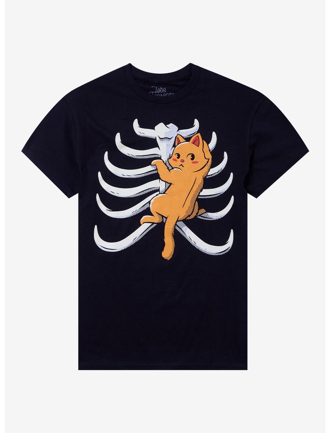 Cat Climbing Rib Cage T-Shirt By Tobe Fonseca