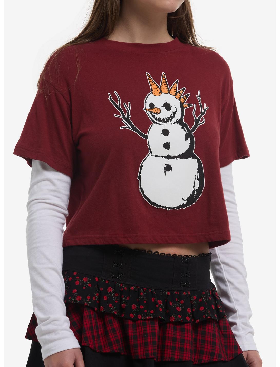 Social Collision Punk Snowman Girls Long-Sleeve T-Shirt