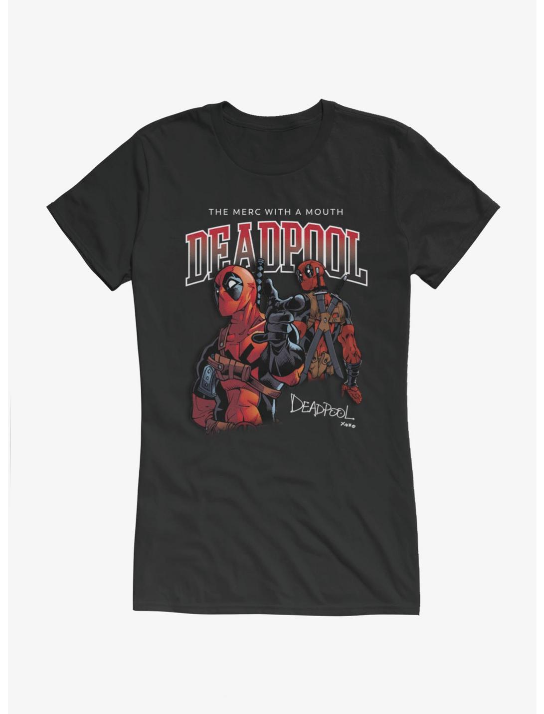 Marvel Deadpool Merc With A Mouth Collage Girls T-Shirt Hot Topic Exclusive