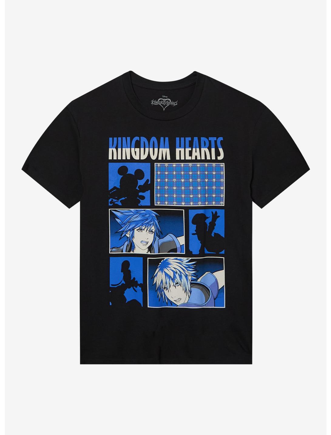 Disney Kingdom Hearts Blue Grid T-Shirt