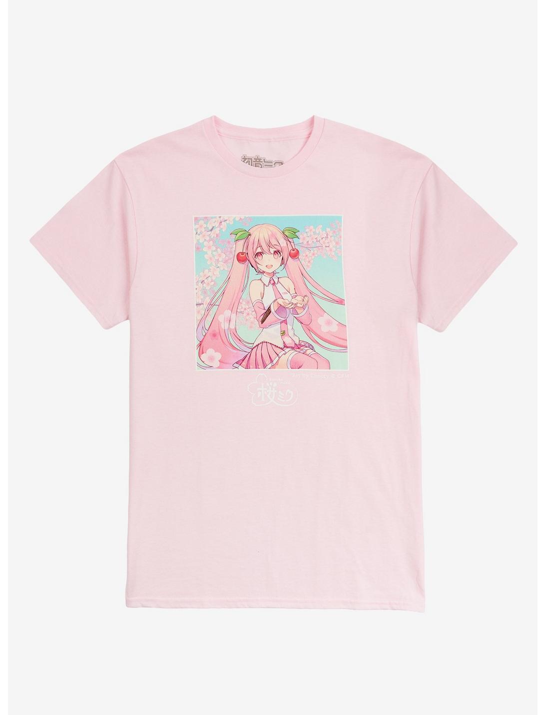 Hatsune Miku Cherry Blossom Sitting T-Shirt