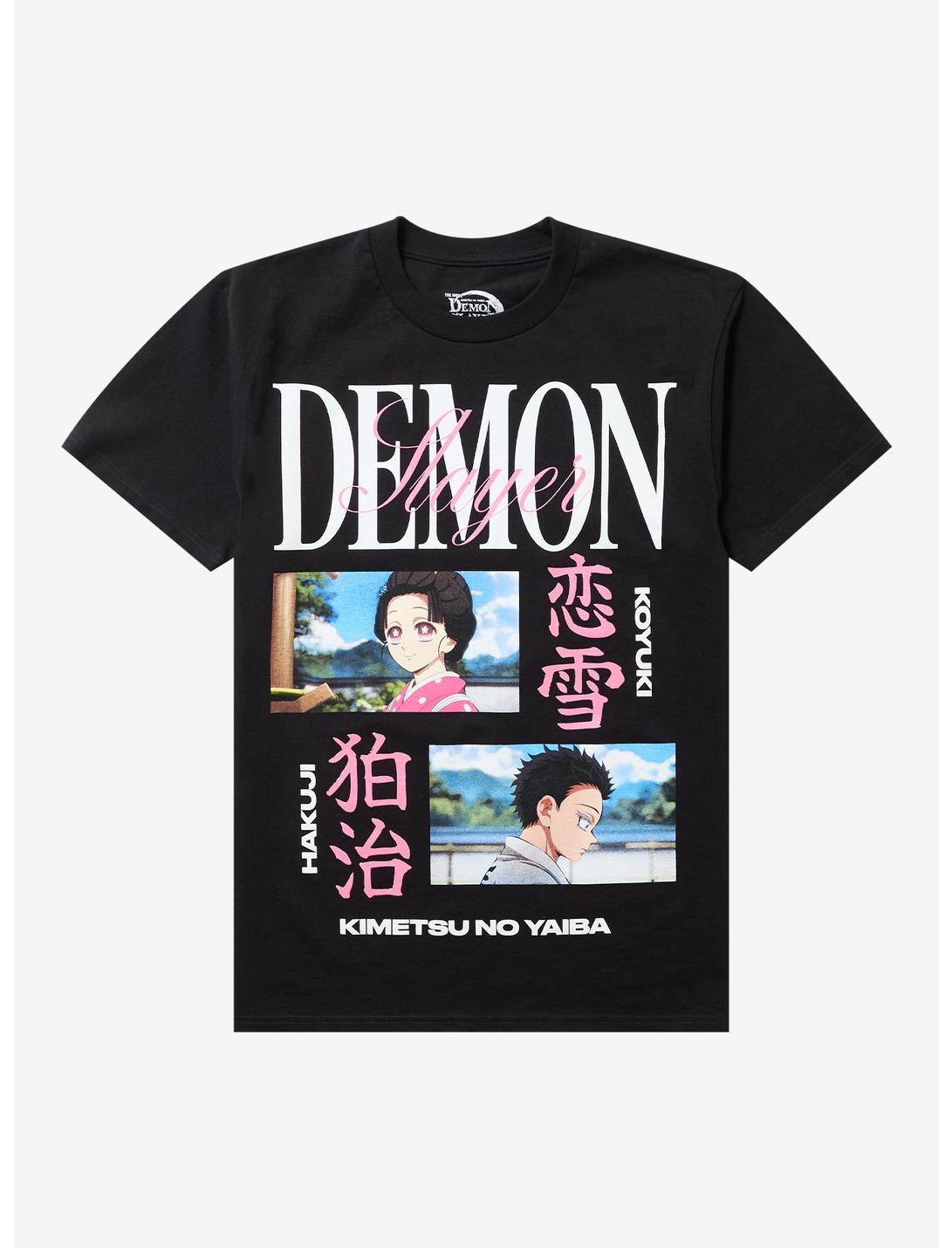 Demon Slayer: Kimetsu No Yaiba Hakuji & Koyuki Pink Glitter T-Shirt