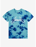 Metallica Logo Blue Cloud Wash T-Shirt