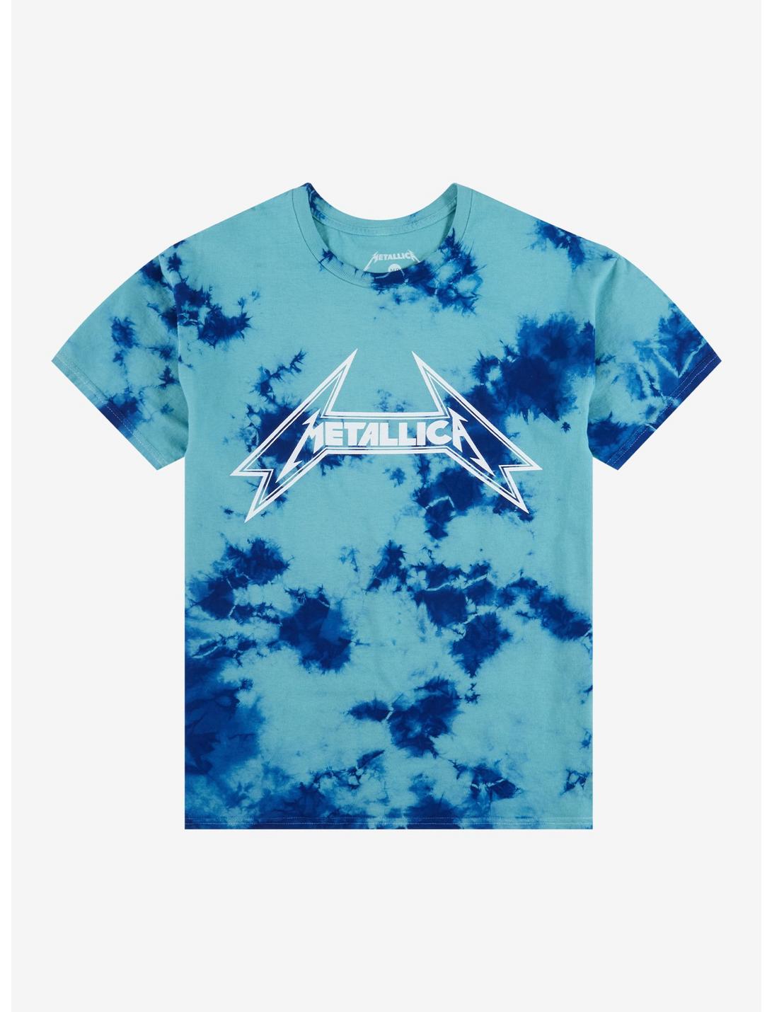 Metallica Logo Blue Cloud Wash T-Shirt