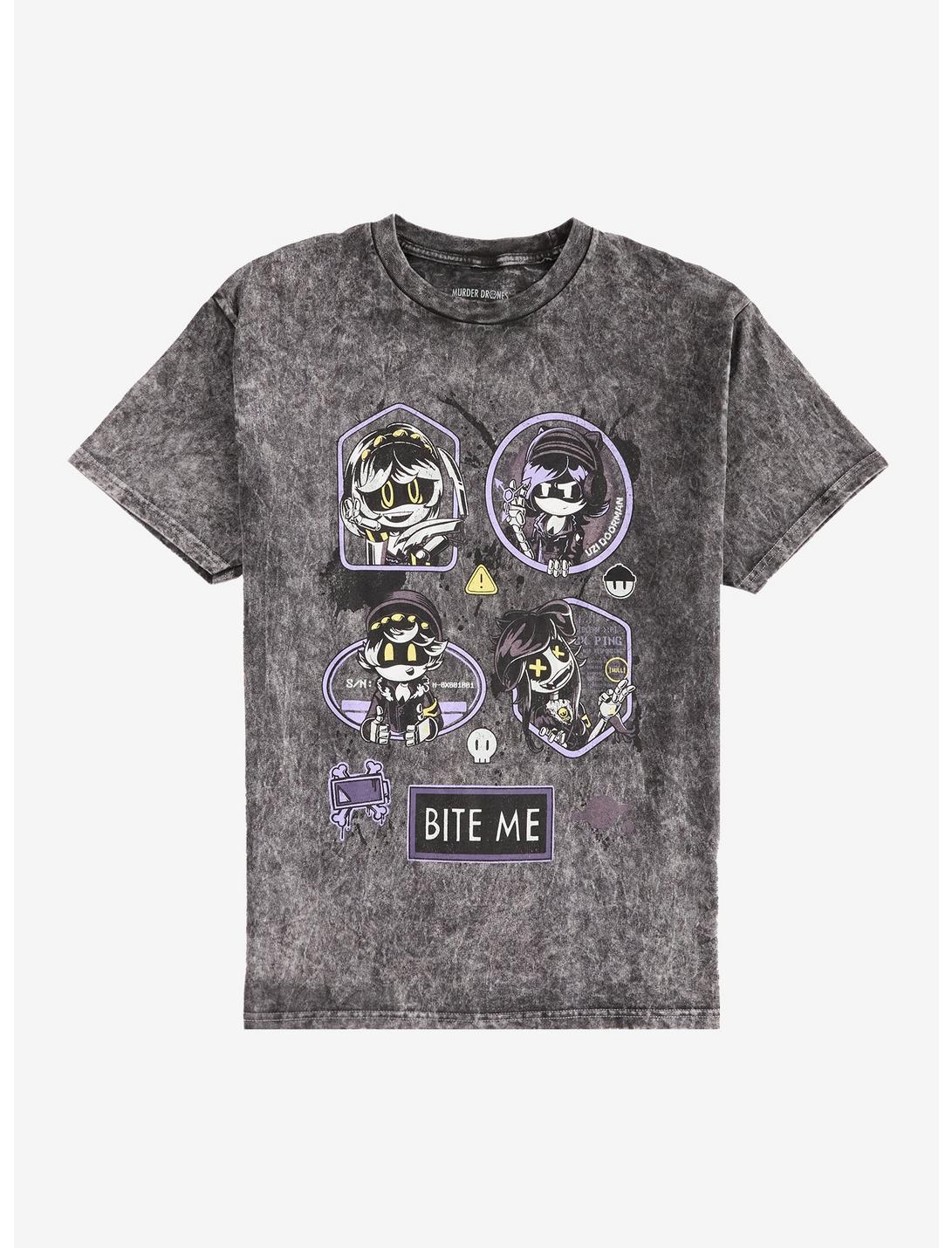 Murder Drones Group Mineral Wash T-Shirt