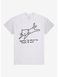 Crashing Out Cat T-Shirt By Fautbarb