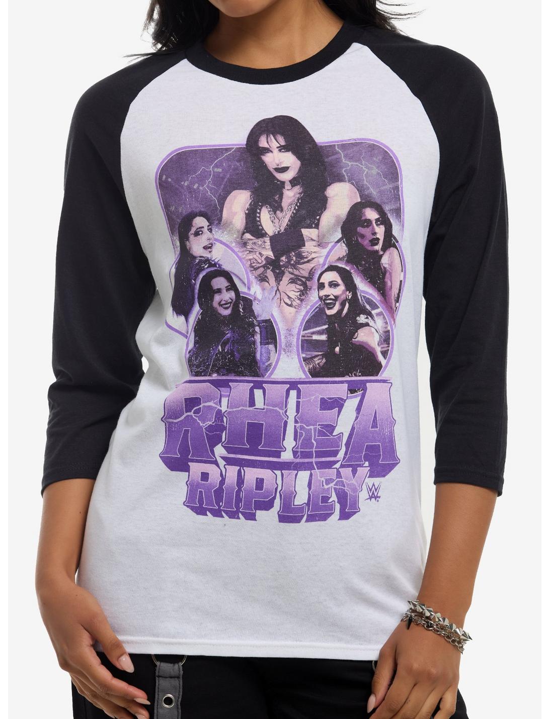 WWE Rhea Ripley Collage Raglan T-Shirt