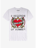5 Seconds Of Summer Pierced Heart T-Shirt