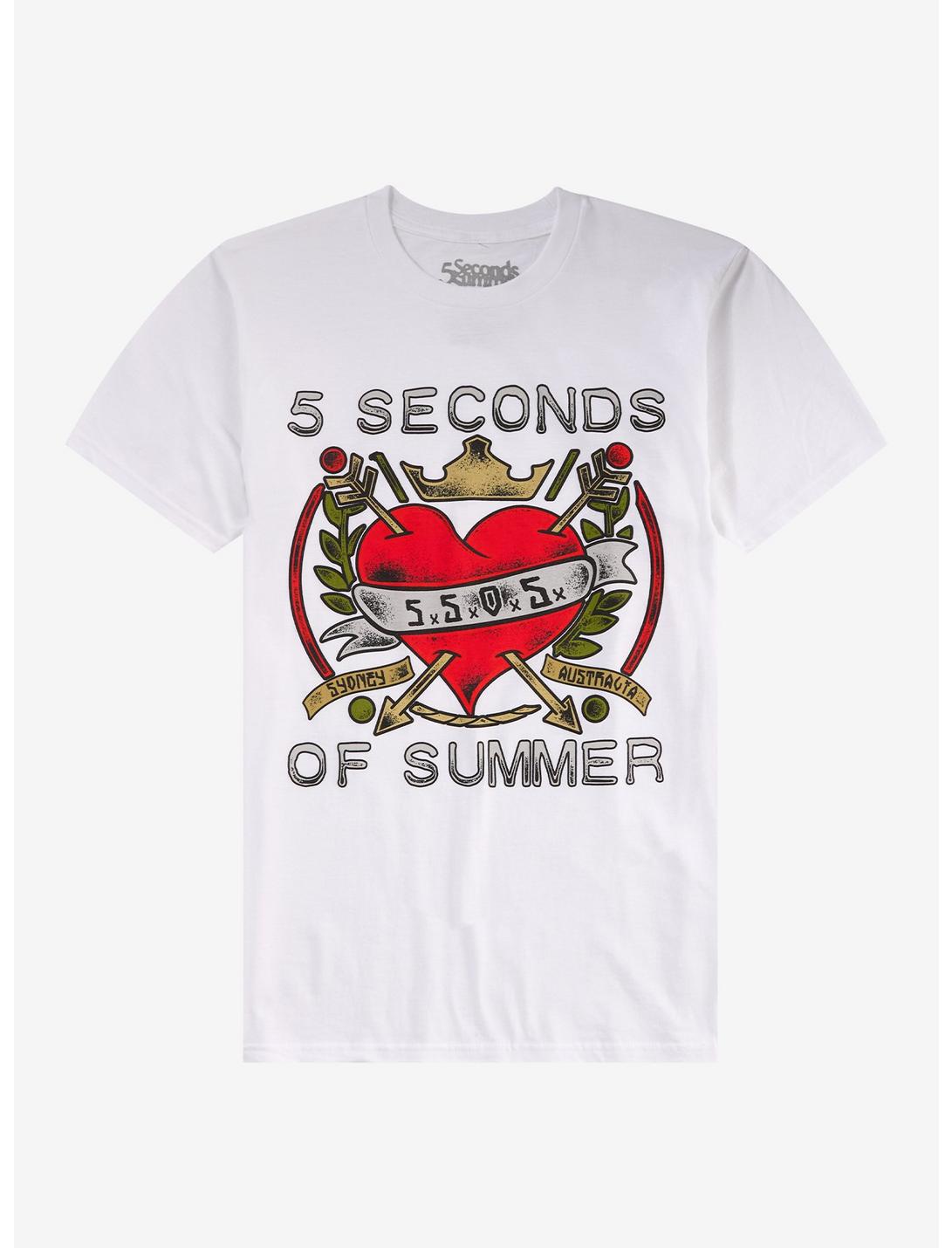 5 Seconds Of Summer Pierced Heart T-Shirt