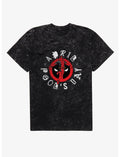 Marvel Deadpool April Pool's Day Leaping Logo Deadpool Mineral Wash T-Shirt