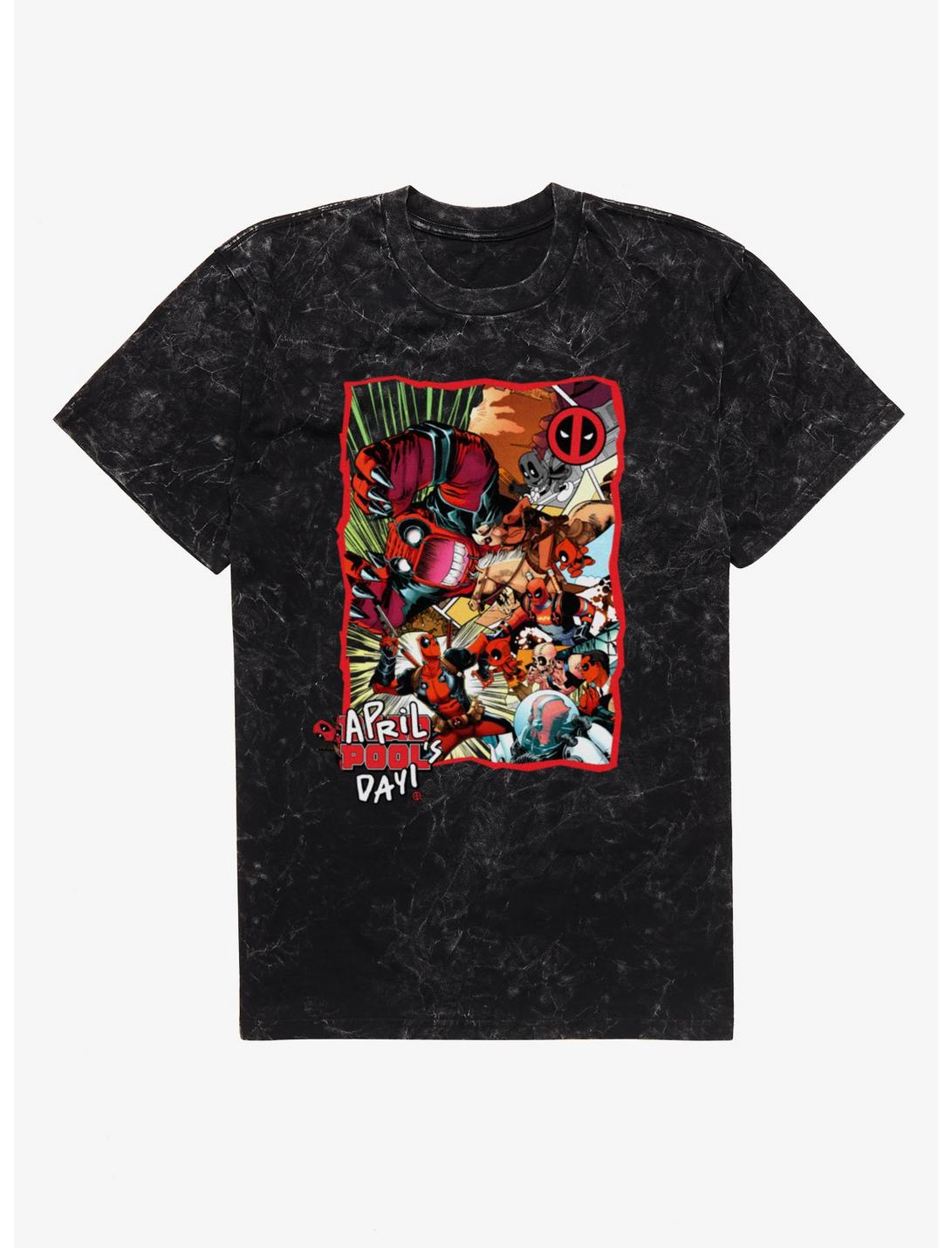 Marvel Deadpool April Pool's Day Invasion Of The Deadpools Mineral Wash T-Shirt