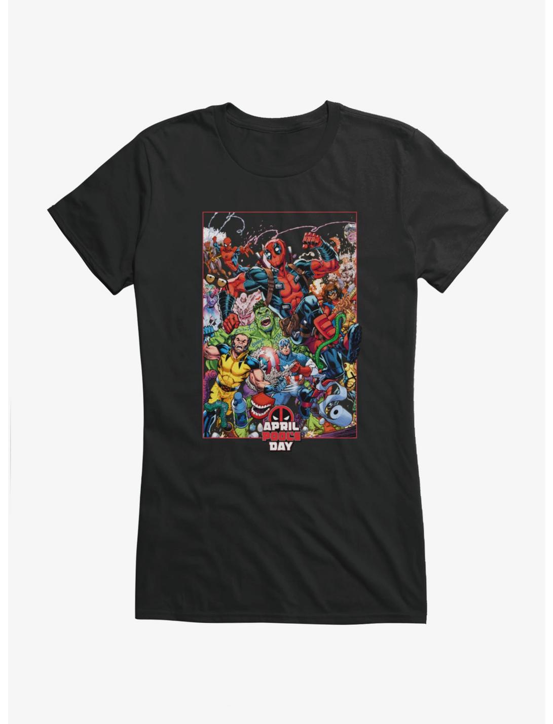 Marvel Deadpool April Pool's Day Prankster Run Marvel Characters Girls T-Shirt