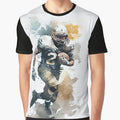 American Football Player Watercolour Art, Football Digital Art, Original Artwork Graphic T-Shirt