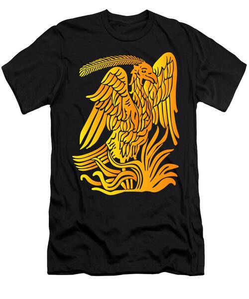 Mythical Phoenix Bird Logo Rising Phoenix Flames Fire Bird Mythical Rebirth Lover 1 2 Mounir Khalfouf T-Shirt