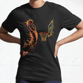 Drip Dunk Paint Splash Basketball Art 2 Handed Power Slam Active T-Shirt