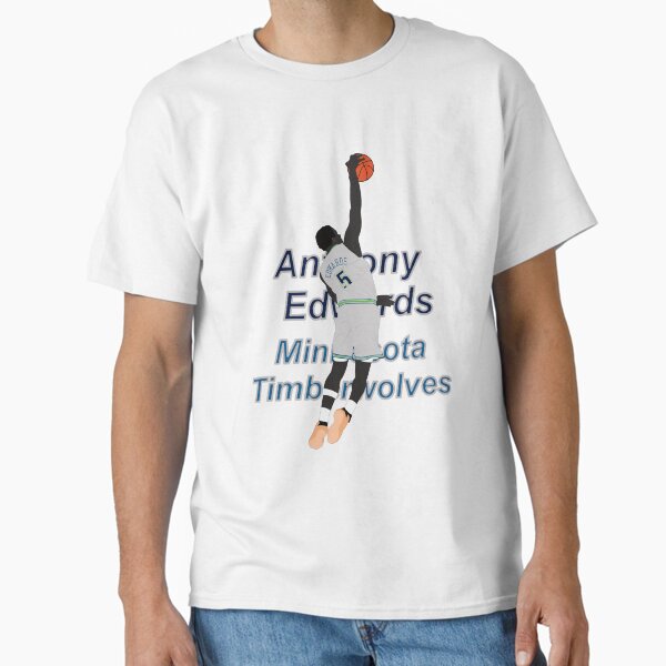 Anthony Edwards jumps with the ball Classic T-Shirt