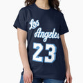 NBA Champions 2020_21 Season LeBron James Los Angeles Lakers Hardwood Classics Style Classic T-Shirt